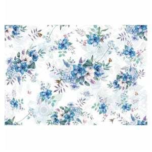 Papel Decoupage OPAPEL 30x45 3078 Estamparia Flores Azuis I - Palácio da Arte