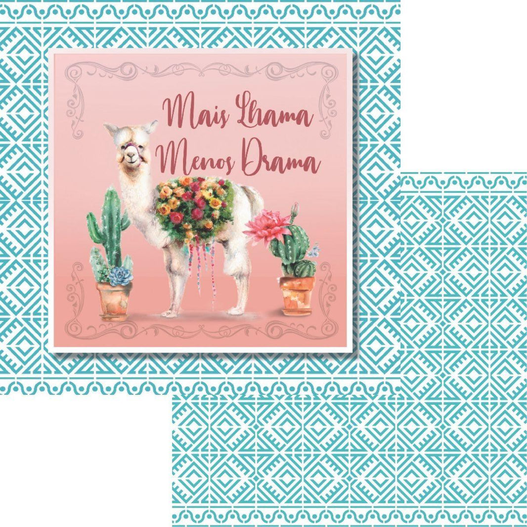 Papel Scrapbook 15x15 2758 Lhama 1 OPACARD - Palácio da Arte