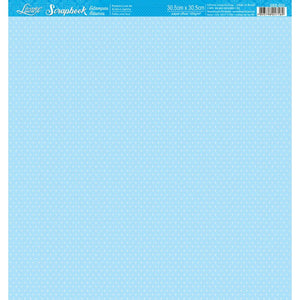Papel Scrapbook Litoarte SBB-020 Poá Azul 30,5x30,5cm - Palácio da Arte