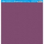 Papel Scrapbook Litoarte SBB-209 Poá Branco com Roxo 30,5x30,5cm - Palácio da Arte