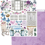 Papel Scrapbook Litoarte SD-1145 Porta com Cadeira Recortes 30,5x30,5cm - Palácio da Arte