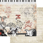 Papel Scrapbook Litoarte SD-1147 Masculino Música 30,5x30,5cm - Palácio da Arte