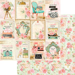 Papel Scrapbook Litoarte SD-1154 Bons Momentos Cards Floral 30,5x30,5cm - Palácio da Arte