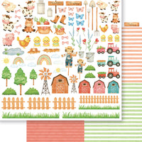 Papel Scrapbook Litoarte SD-1318 Doce Fazendinha Recortes 30,5x30,5cm - Palácio da Arte