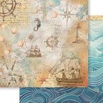 Papel Scrapbook Litoarte SD-1335 Mar Doce Lar Náutica 30,5x30,5cm - Palácio da Arte