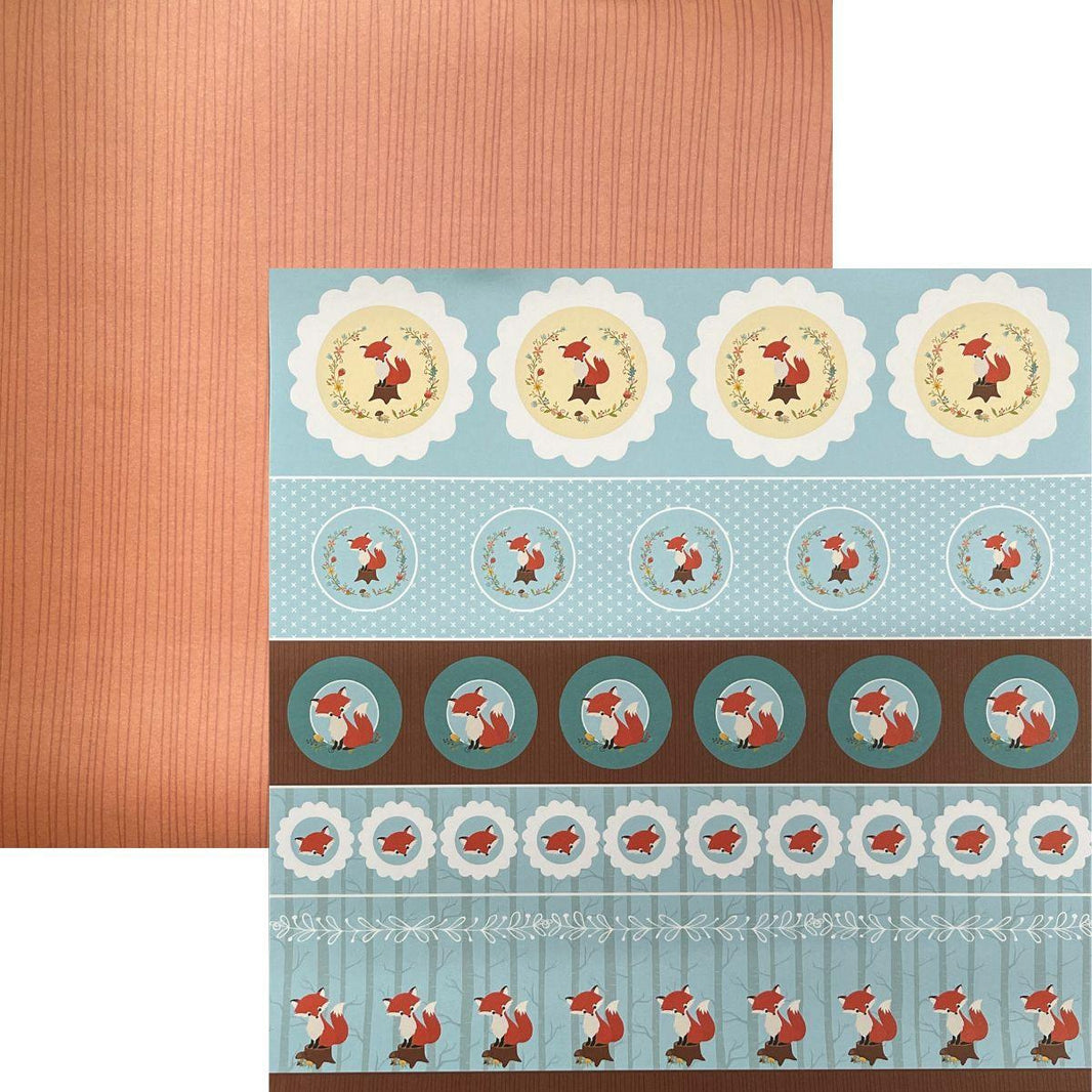 Papel Scrapbook Raposa Selos e Tags SDF649 Toke e Crie by Mariceli - Palácio da Arte