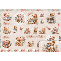 Papel Seda Litoarte PSL-012 Família Urso 67,5x46cm - Palácio da Arte