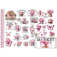 Papel Seda Litoarte PSL-016 Flowers Market Borboletas 67,5x46cm - Palácio da Arte