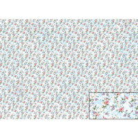 Papel Seda Litoarte PSL-029 Mini Flores Fundo Azul 67,5x46cm - Palácio da Arte