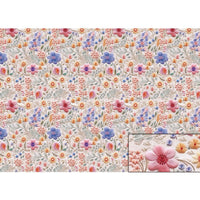 Papel Seda Litoarte PSL-034 Flores 3D II 67,5x46cm - Palácio da Arte