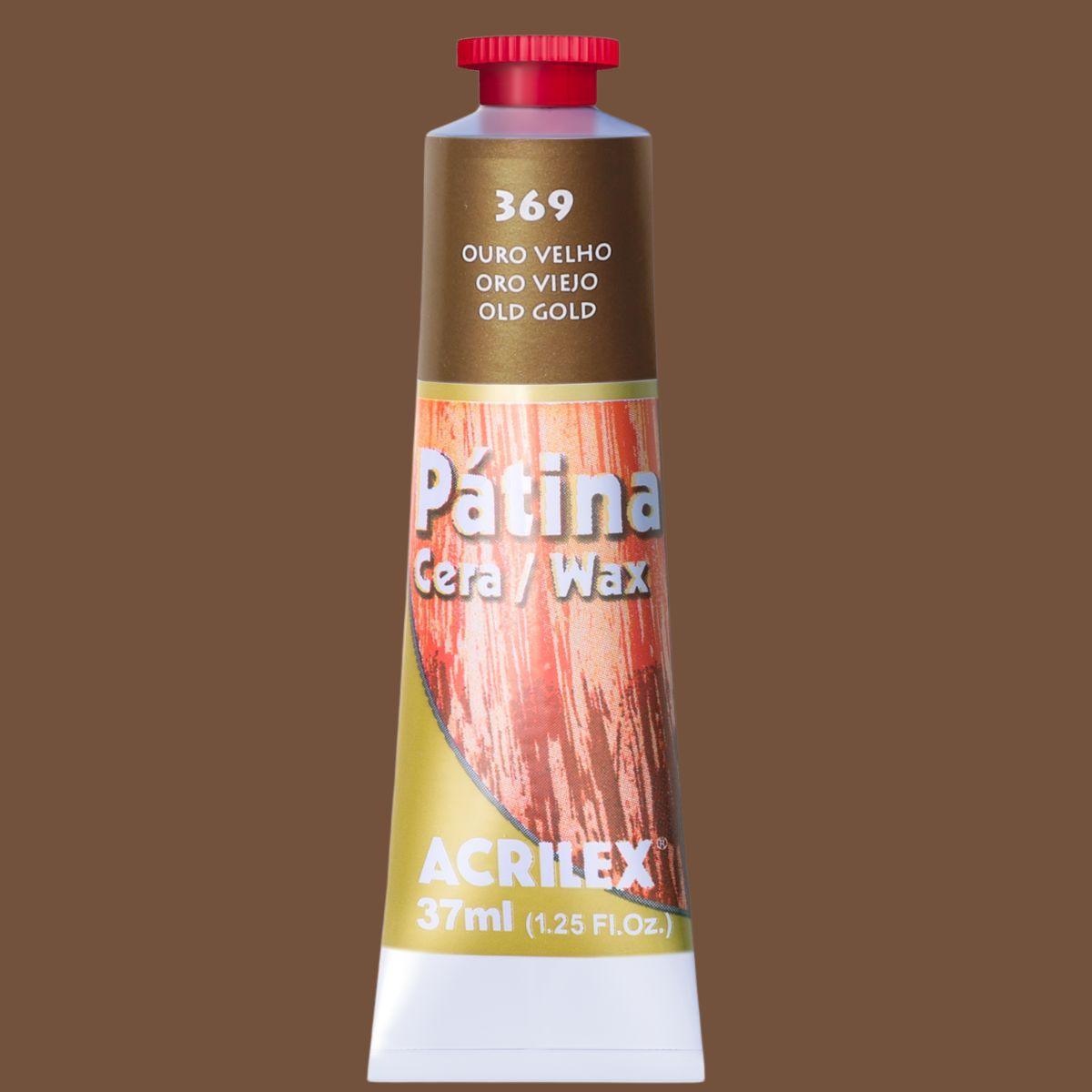 Pátina Acrilex em Cera Natural 37ml Efeito de Envelhecimento - Palácio da Arte