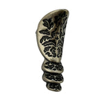 Pezinho Egípcio Bota em Metal Prata Velho 1,8x4,5cm Kit com 4 Peças - Palácio da Arte