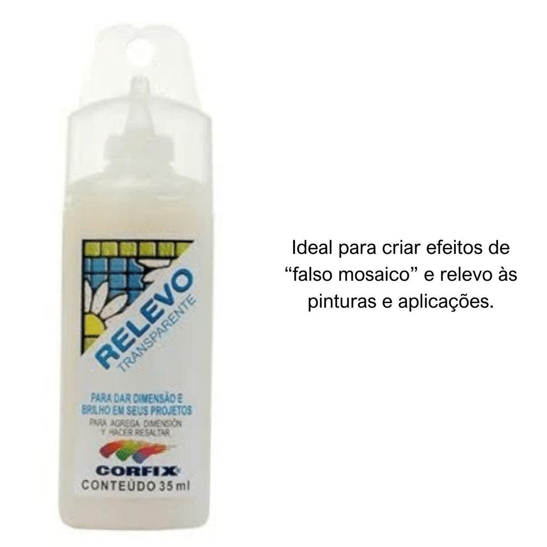 Relevo Transparente Incolor Corfix 35ml - Palácio da Arte