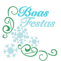 Stencil Litoarte 10x10 STNX-034 Natal Boas Festas Arabescos - Palácio da Arte