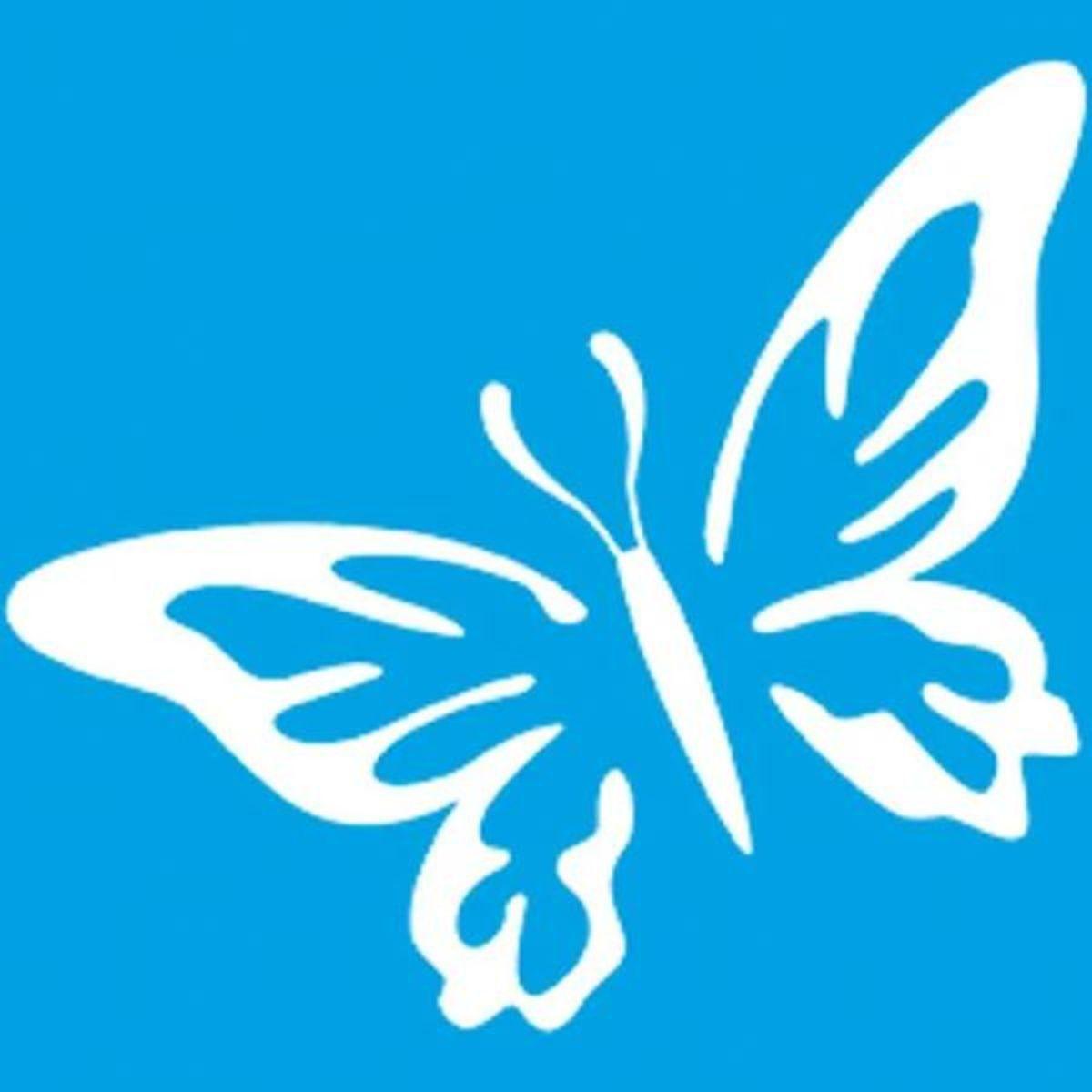 Stencil Litoarte 10x10 STX-080 Borboletas - Palácio da Arte