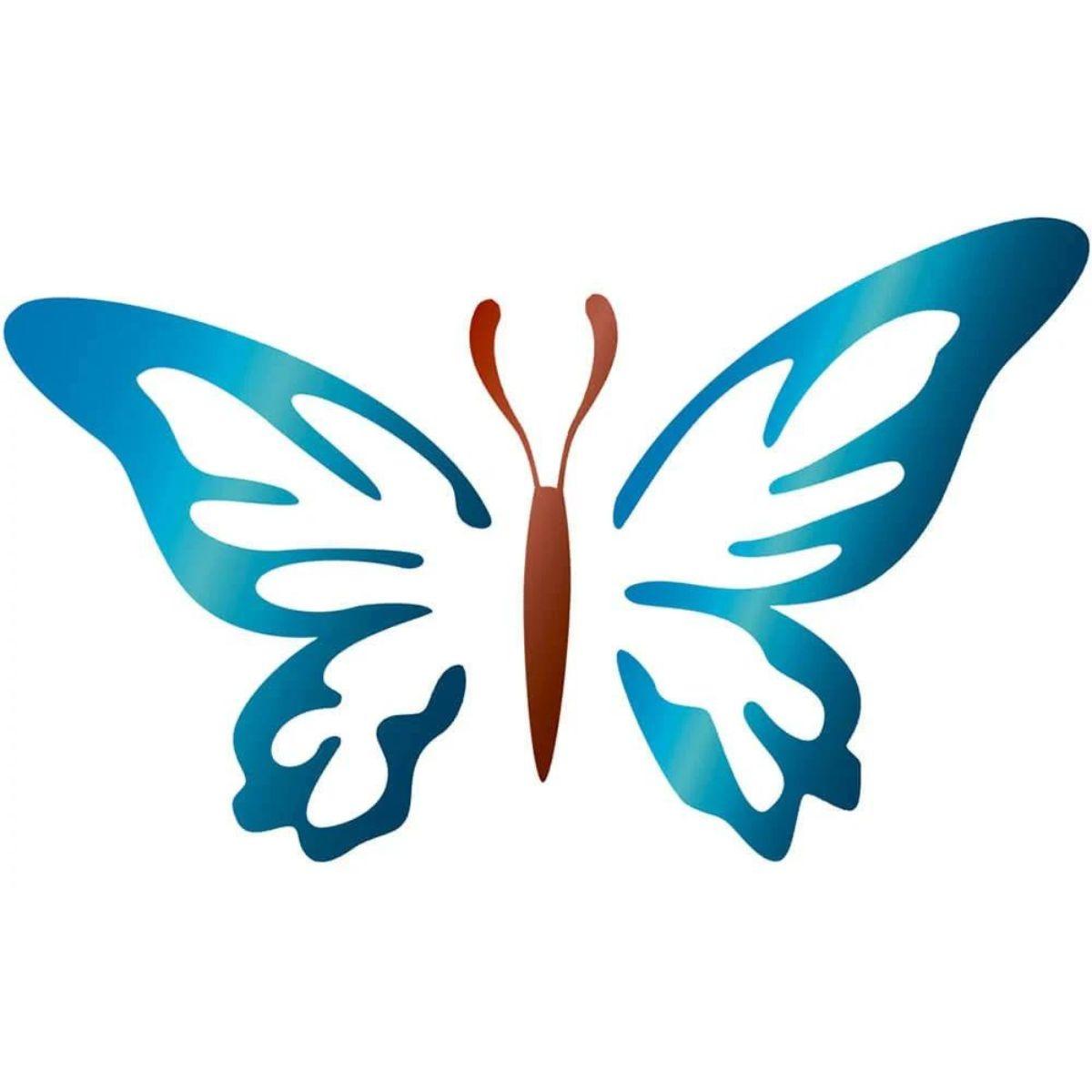 Stencil Litoarte 10x10 STX-080 Borboletas - Palácio da Arte