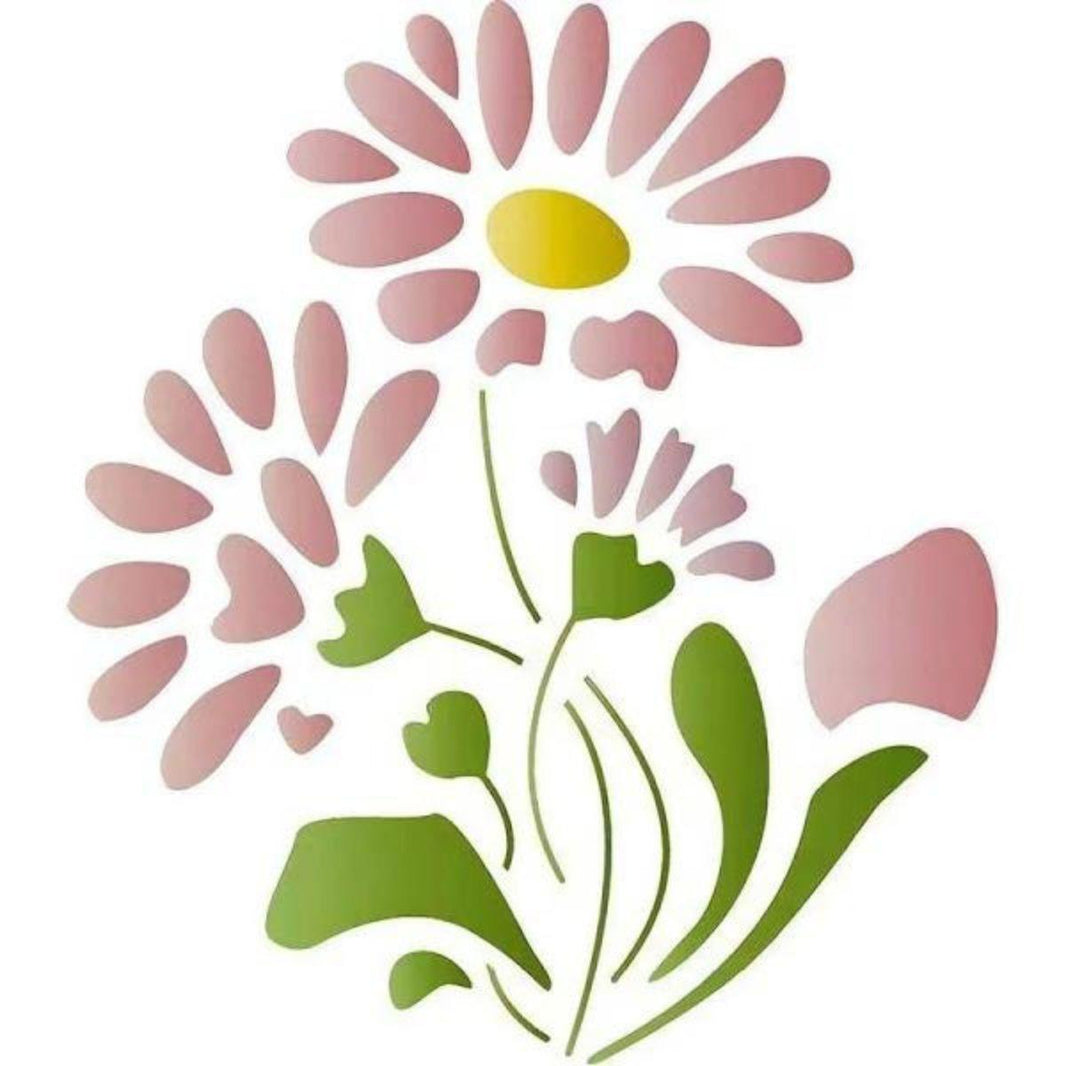 Stencil Litoarte 10x10 STX-095 Flores - Palácio da Arte