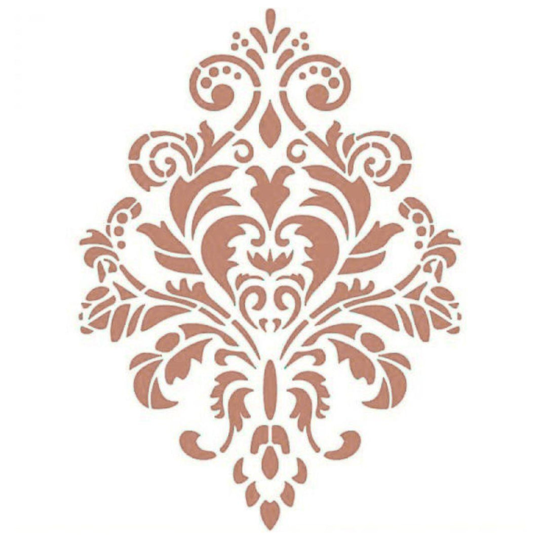 Stencil Litoarte 14x14 STA-128 Arabesco Ornamento - Palácio da Arte