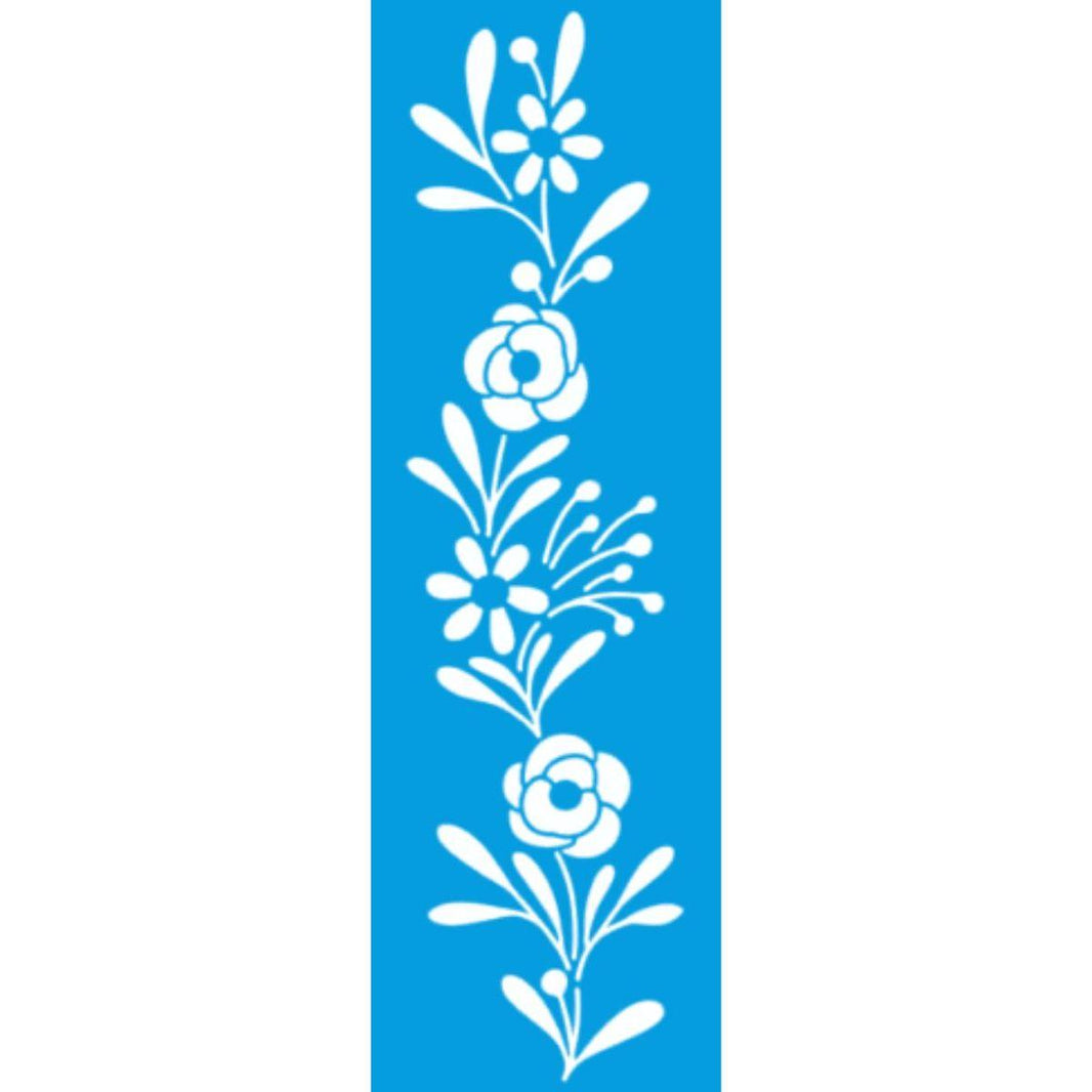 Stencil Litoarte 17x6 STP-160 Flores - Palácio da Arte