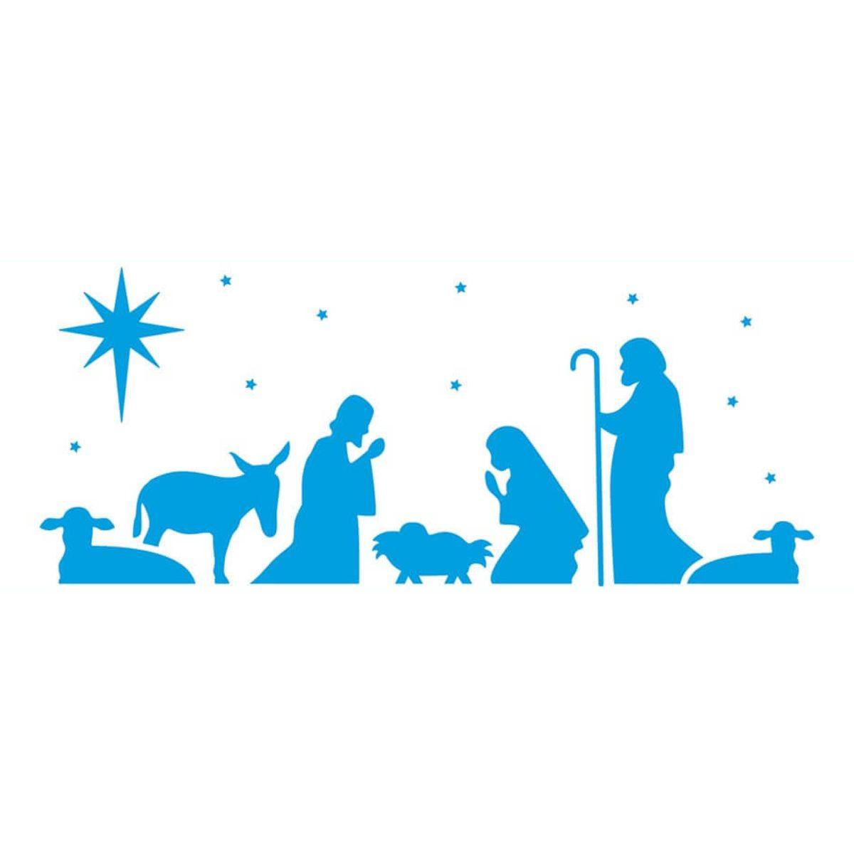 Stencil Litoarte 17x6,5 STNP-015 Natal Presépio - Palácio da Arte