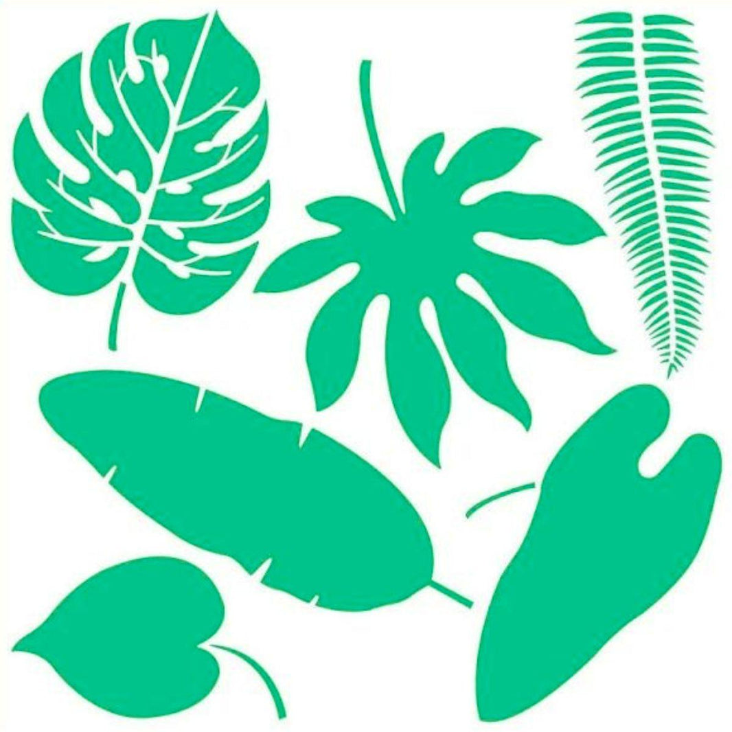 Stencil Litoarte 20x20 STXX-066 Folhas Tropicais - Palácio da Arte