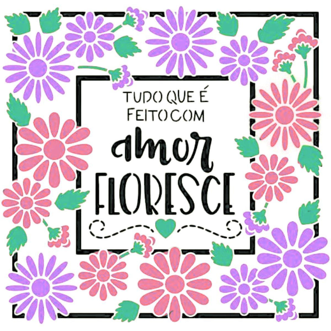 Stencil Litoarte 20x20 STXX-164 Margaridas Quadro - Palácio da Arte