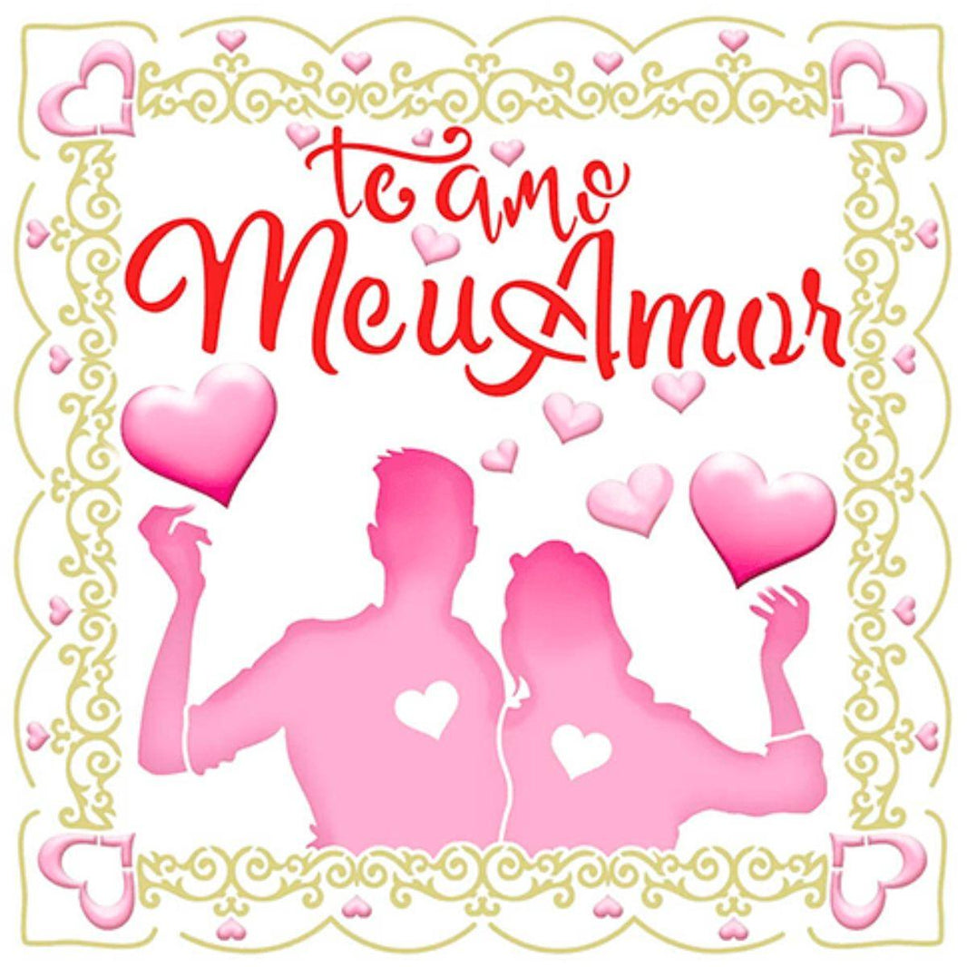 Stencil Litoarte 20x20 STXX-202 Te Amor Meu Amor - Palácio da Arte