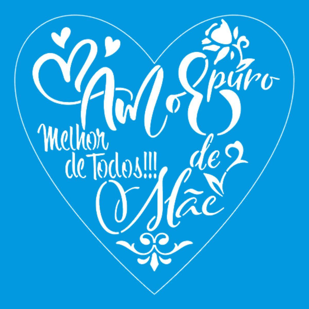 Stencil Litoarte 20x20 STXX-206 Amor Puro de Mãe - Palácio da Arte