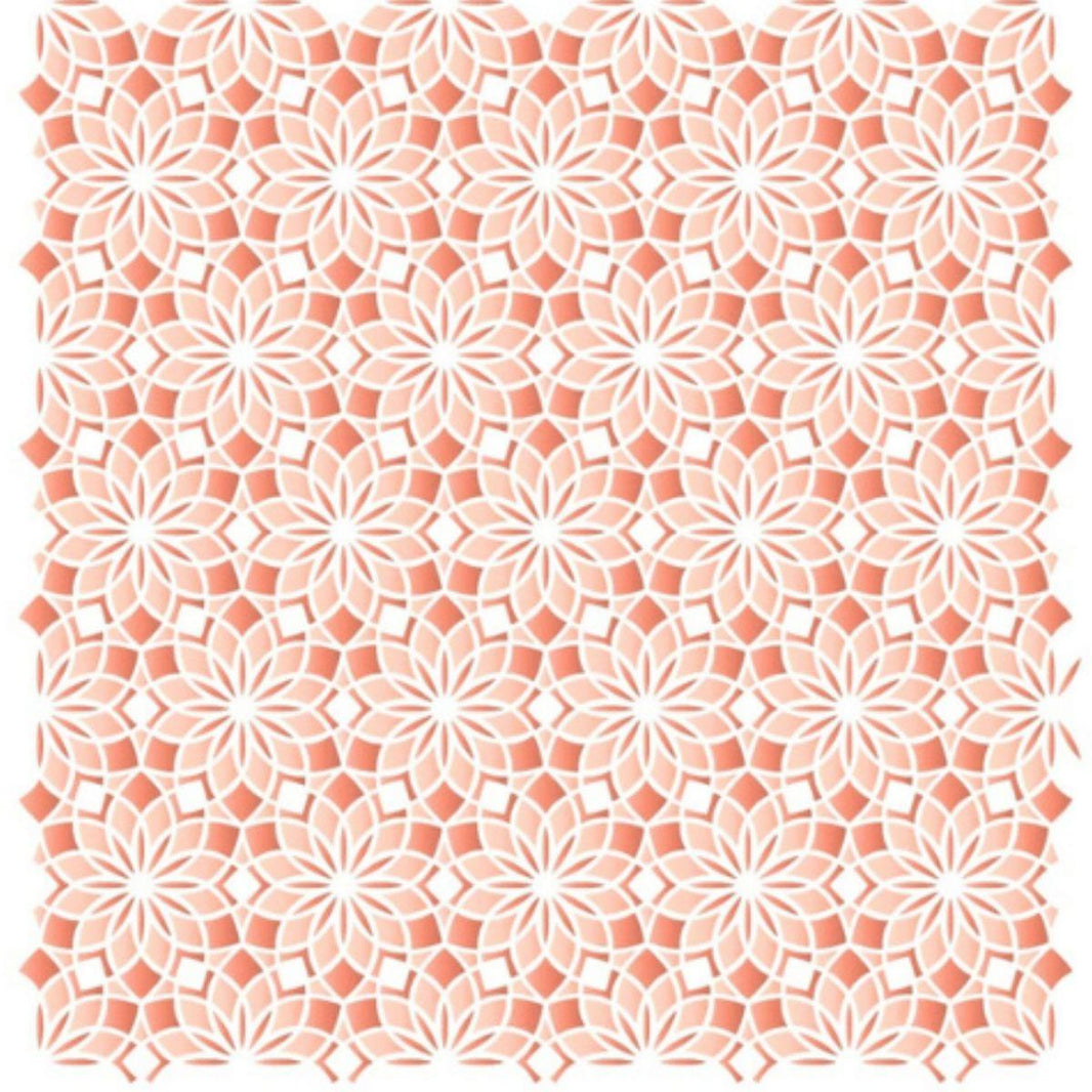 Stencil Litoarte 20x20 STXX-211 Textura Mandala Cobogó - Palácio da Arte