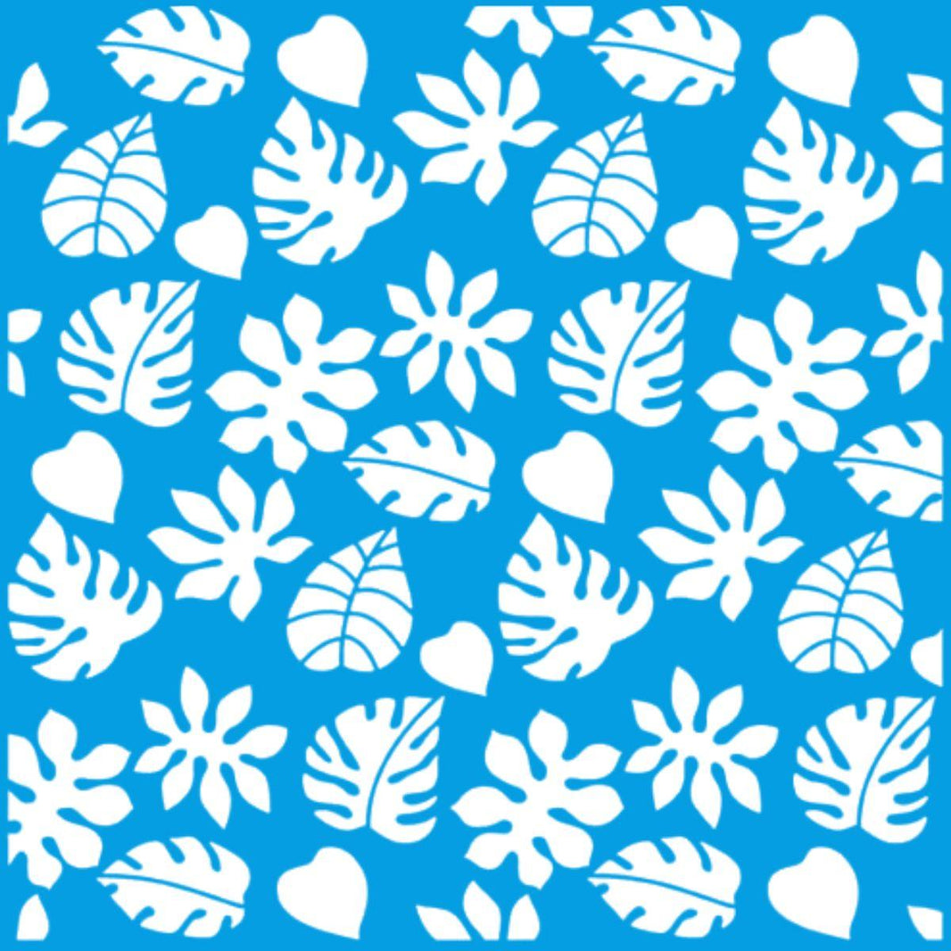 Stencil Litoarte 20x20 STXX-230 Folhas Tropicais - Palácio da Arte