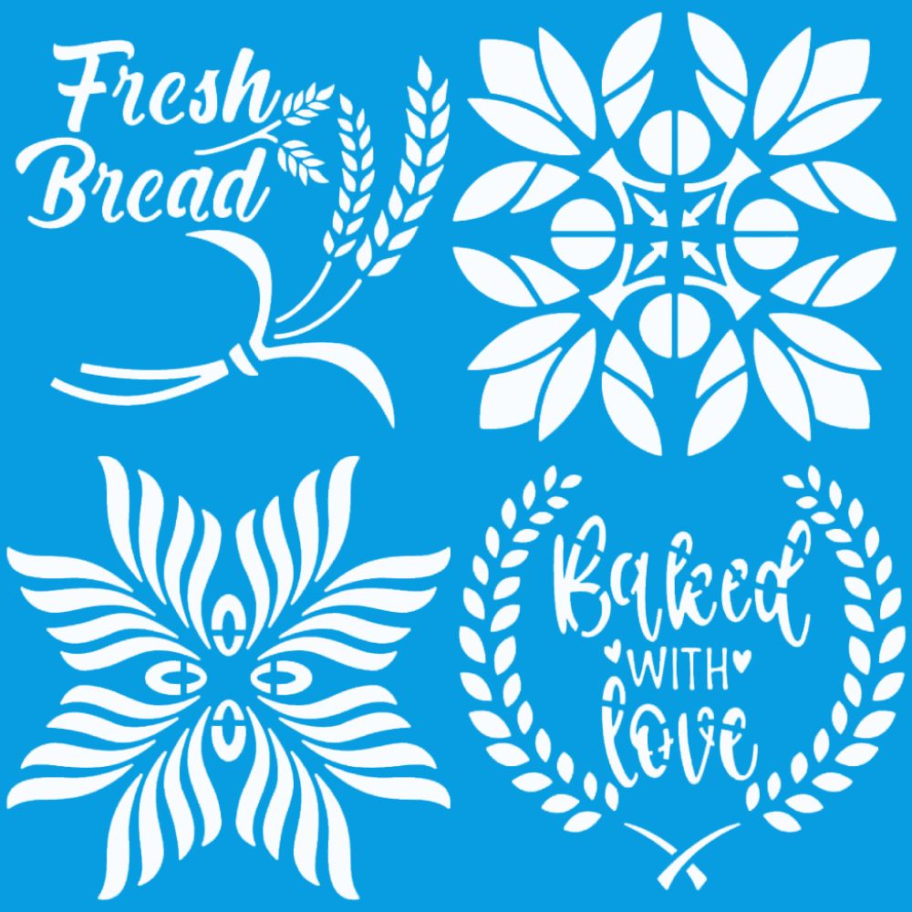 Stencil Litoarte 20x20 STXX-298 Fresh Bread - Palácio da Arte