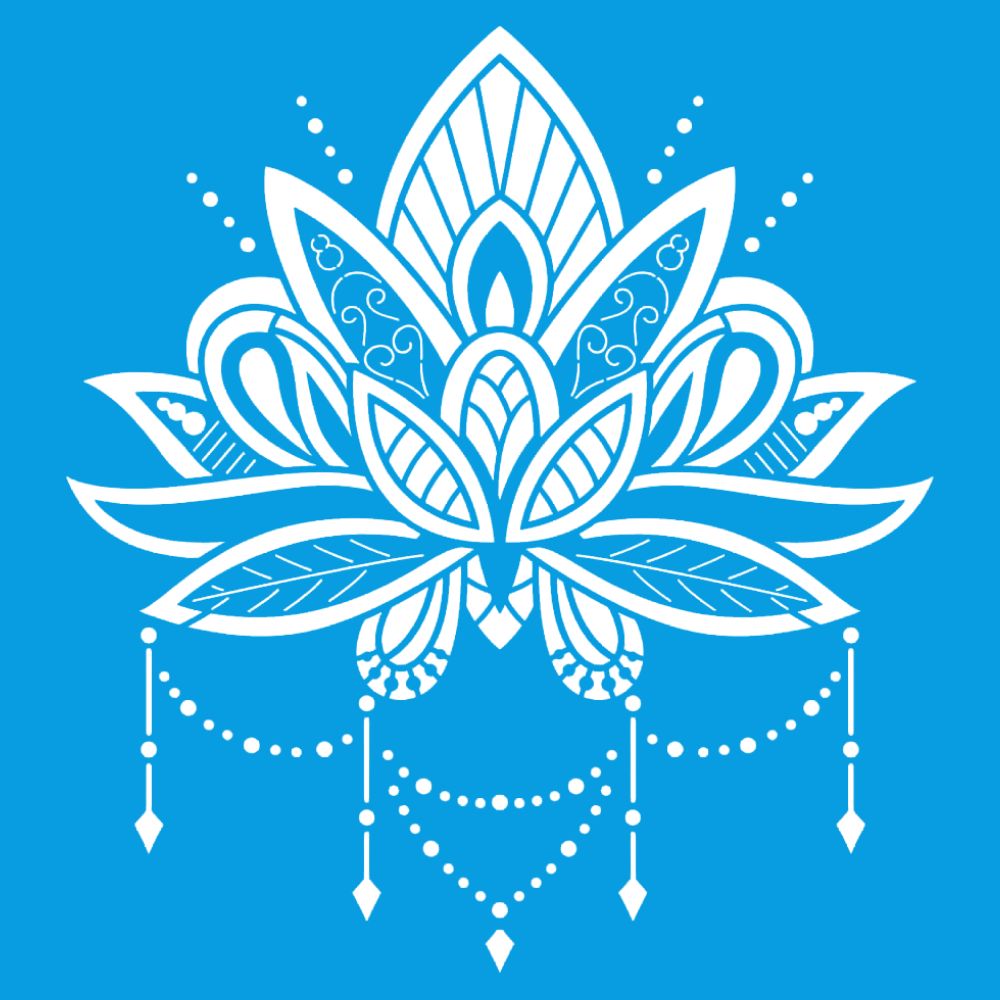 Stencil Litoarte 20x20 STXX-303 Esotérico Místico Flor de Lótus - Palácio da Arte