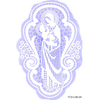 Stencil Litoarte 25x20 STRN-005 Natal Nossa Senhora e Menino Jesus - Palácio da Arte