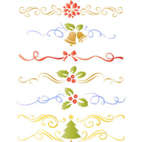 Stencil Litoarte 25x20 STRN-012 Natal Ornamentos Natalinos - Palácio da Arte