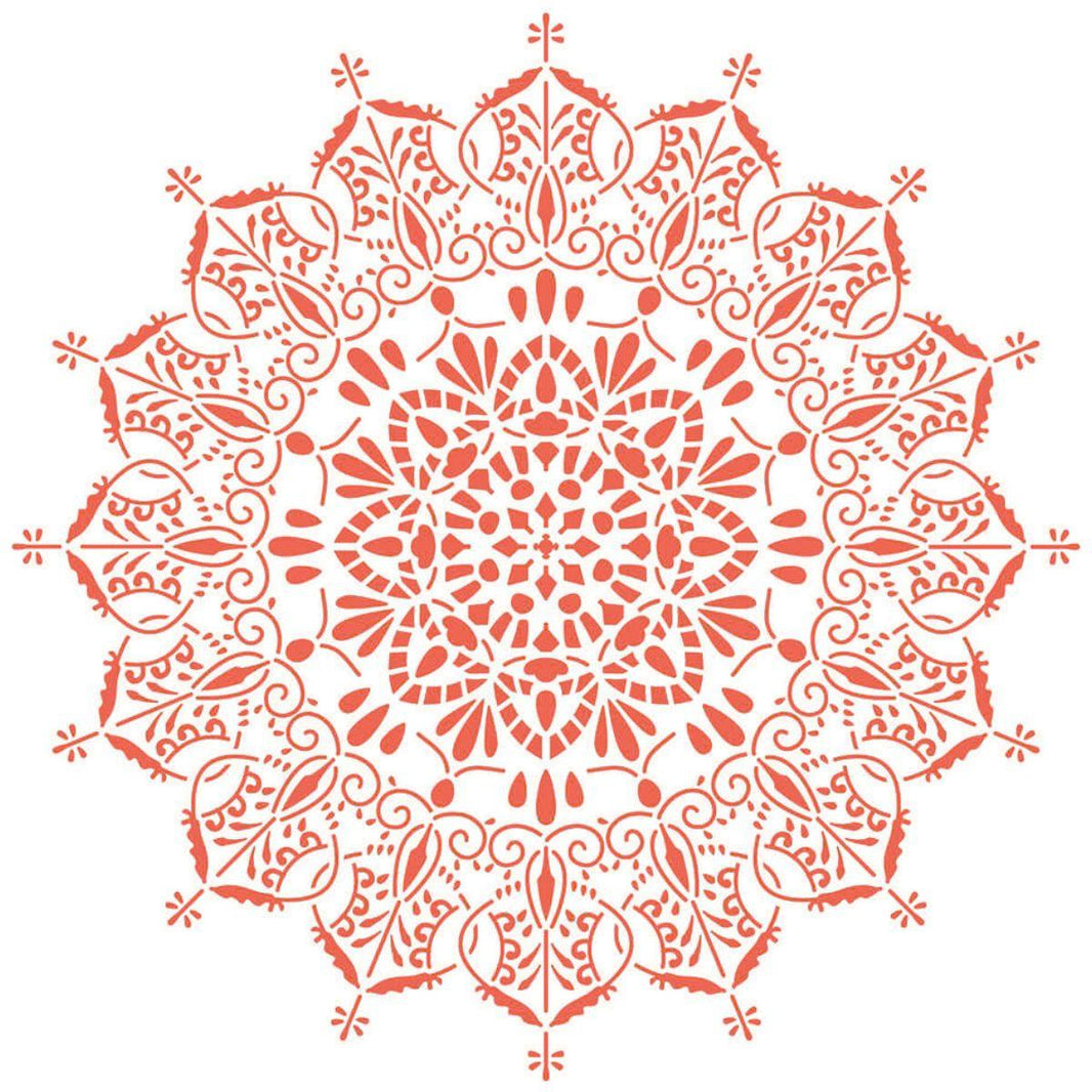 Stencil Litoarte 30x30 STQG-026 Mandala - Palácio da Arte
