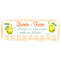 Stencil Litoarte 42x14 STGE1-013 Semaninha Frutas Quinta-feira - Palácio da Arte