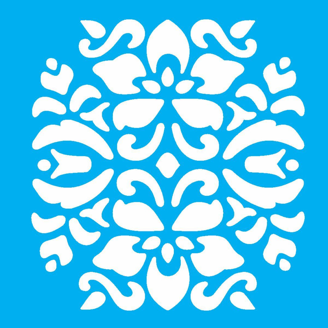 Stencil OPA 10x10 0079 Arabesco Flor - Palácio da Arte