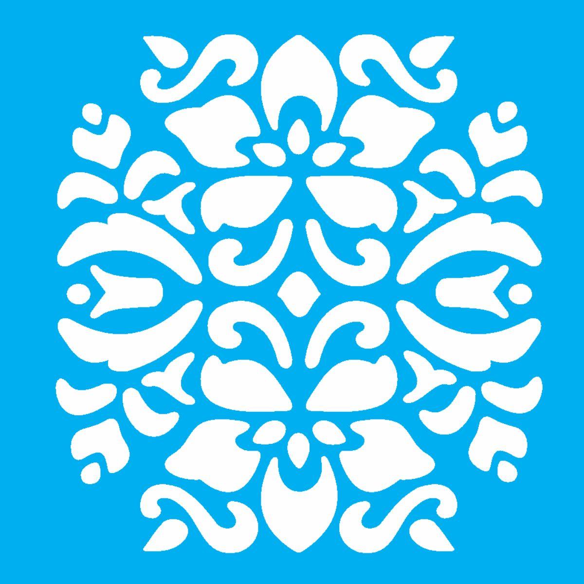 Stencil OPA 10x10 0079 Arabesco Flor - Palácio da Arte