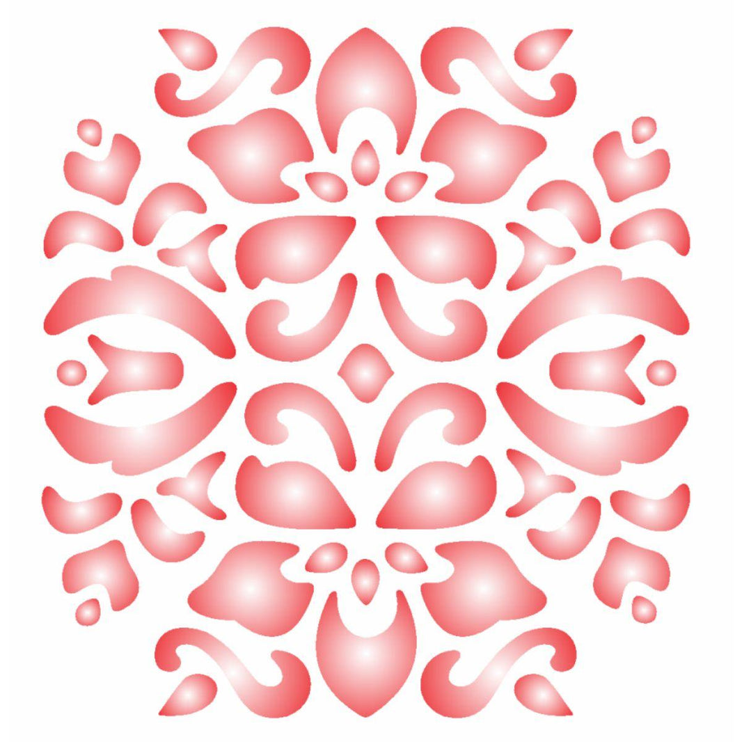 Stencil OPA 10x10 0079 Arabesco Flor - Palácio da Arte