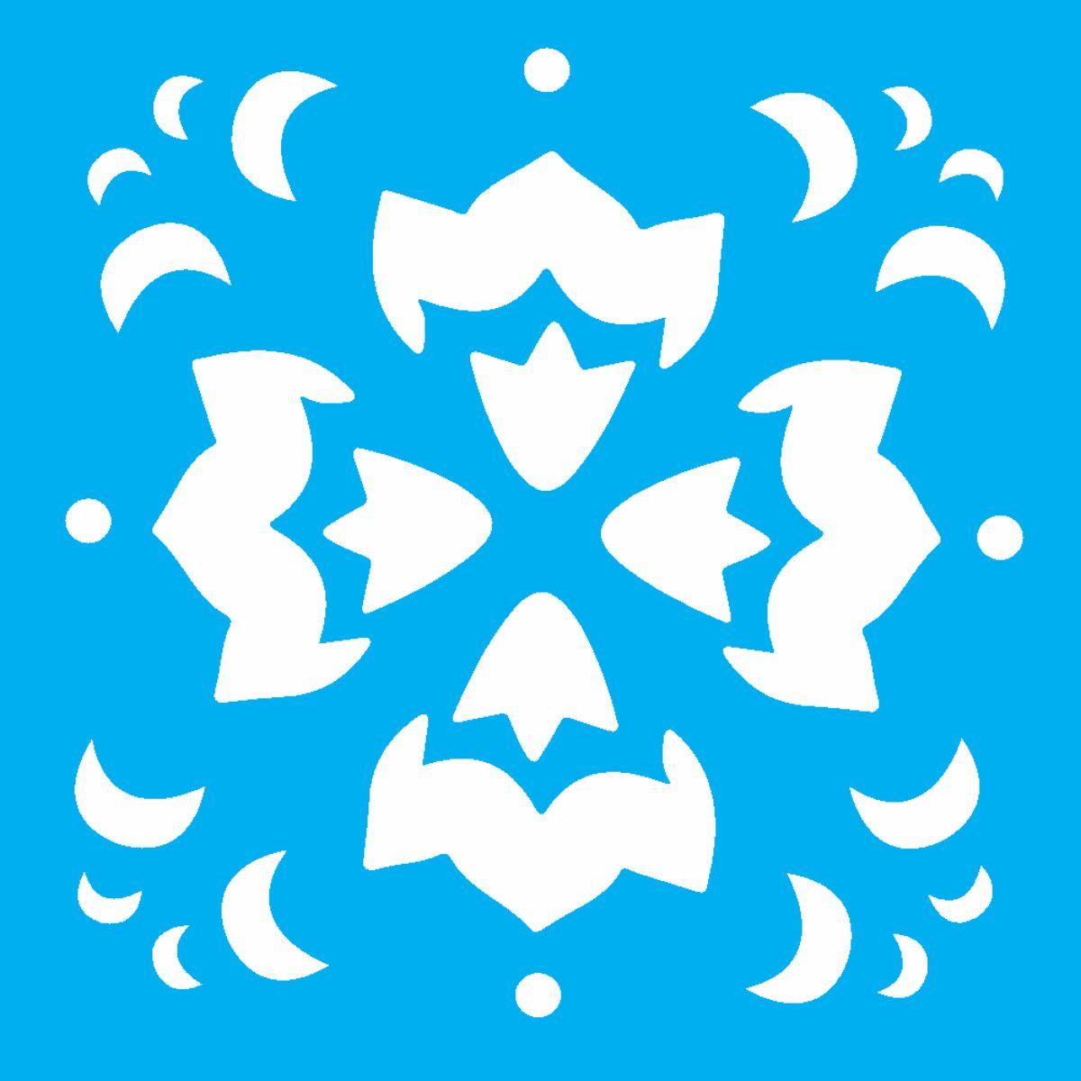 Stencil OPA 10x10 0139 Arabesco Tulipa II - Palácio da Arte