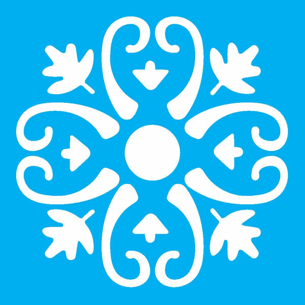 Stencil OPA 10x10 0144 Arabesco Folhas - Palácio da Arte