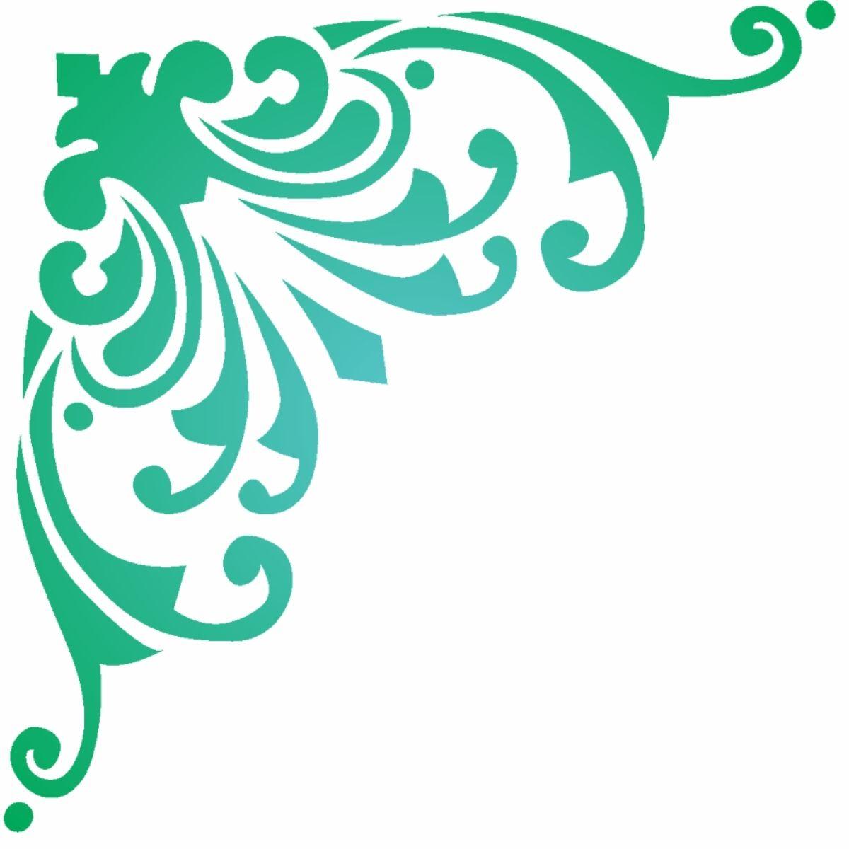 Stencil OPA 10x10 0145 Cantoneira Ornamento - Palácio da Arte