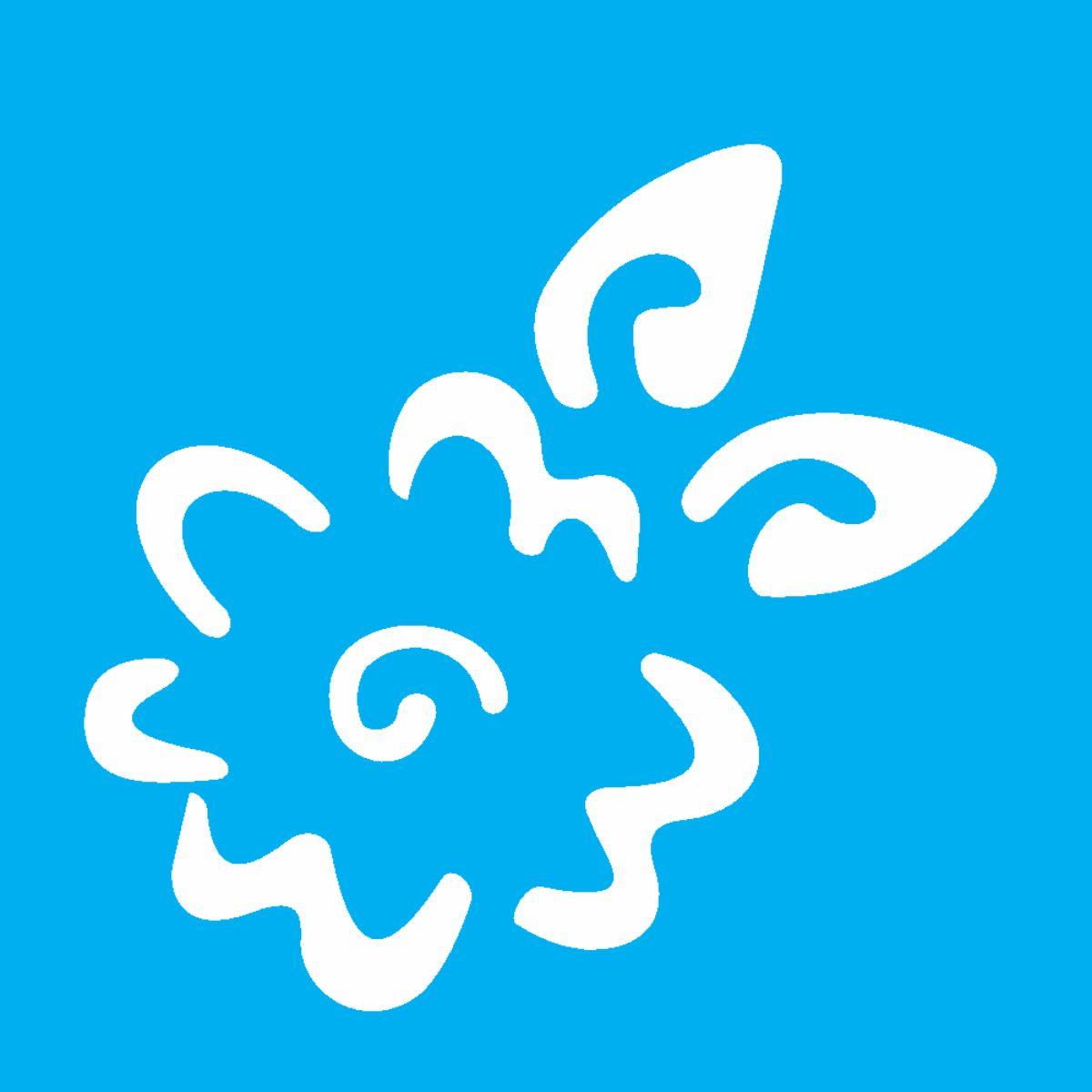 Stencil OPA 10x10 0147 Flor Estilizada - Palácio da Arte