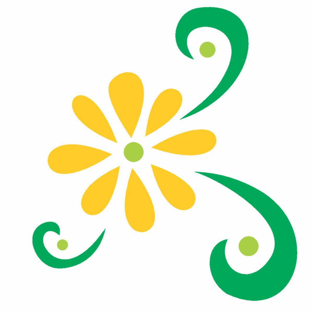 Stencil OPA 10x10 0215 Flor Estilizada II - Palácio da Arte