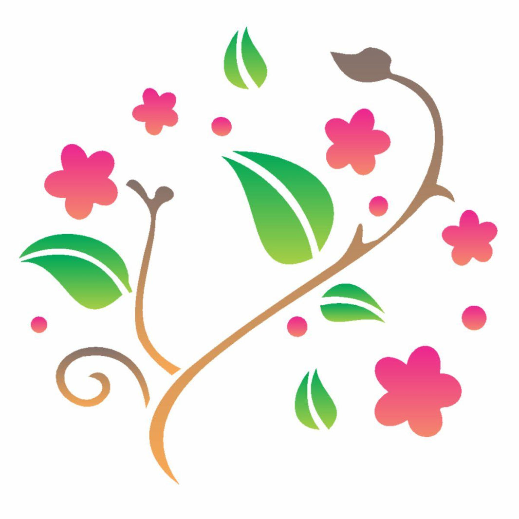 Stencil OPA 10x10 0365 Folhas - Palácio da Arte