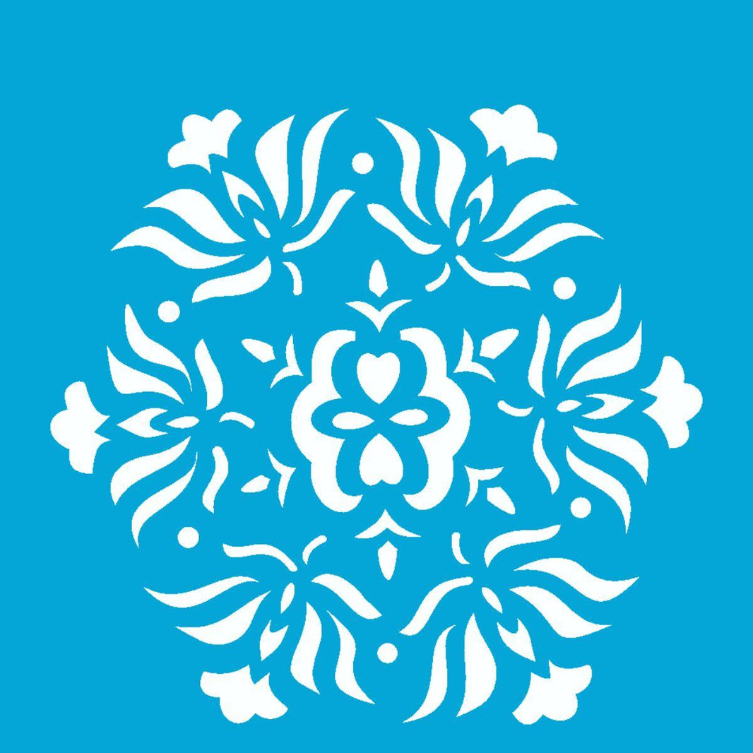 Stencil OPA 10x10 0458 Mandala Flor Pequeno - Palácio da Arte