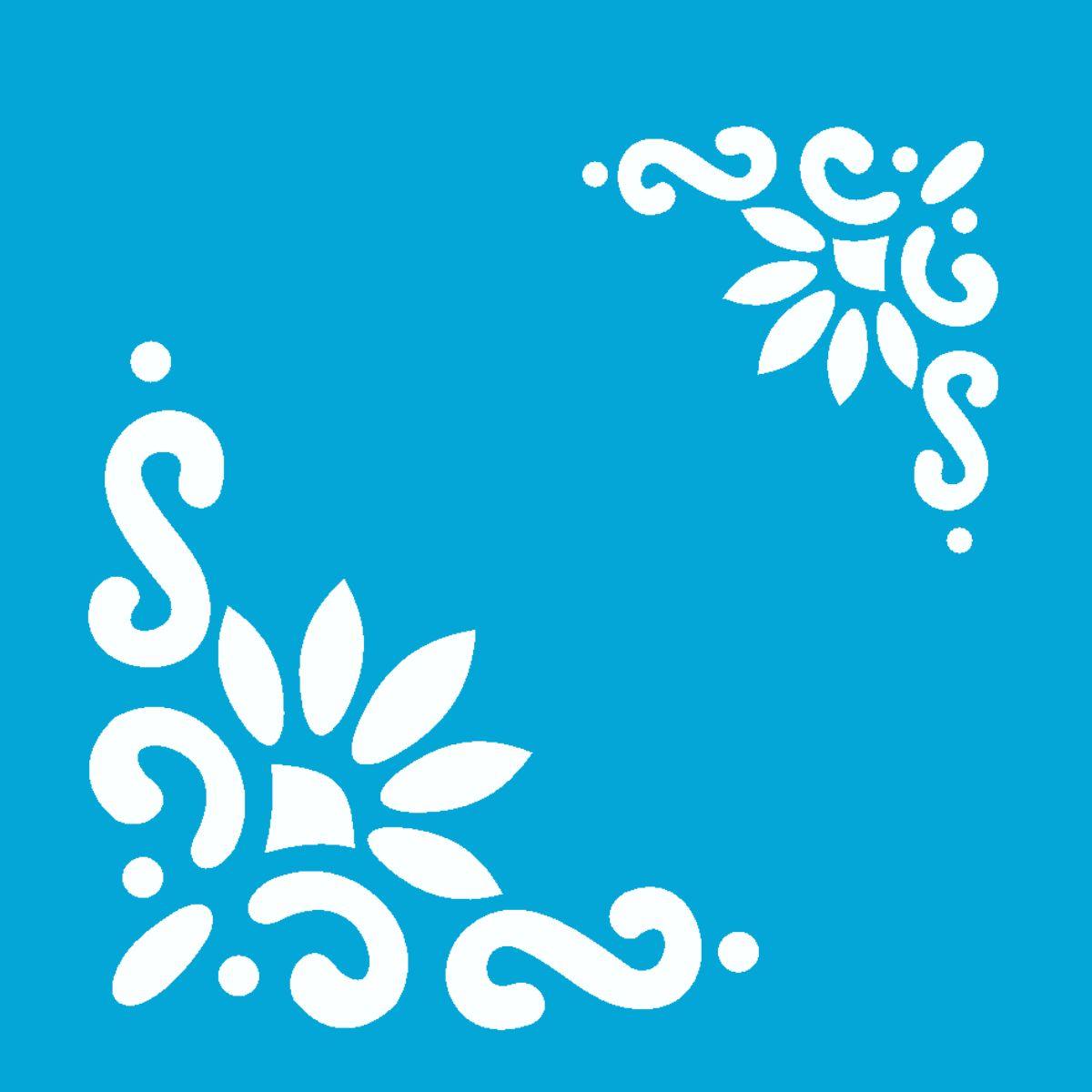 Stencil OPA 10x10 0462 Cantoneira Estilizada - Palácio da Arte