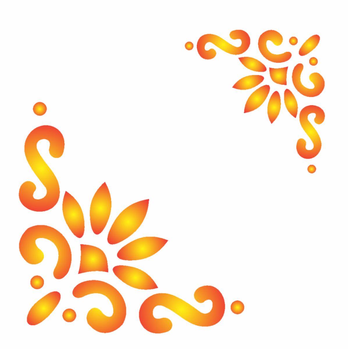 Stencil OPA 10x10 0462 Cantoneira Estilizada - Palácio da Arte