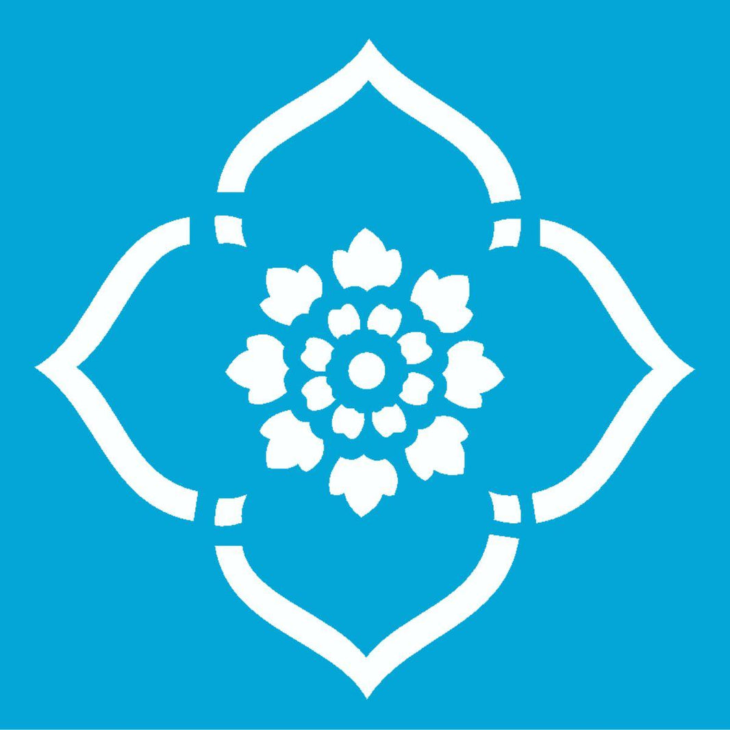 Stencil OPA 10x10 0463 Medalhão Indiano - Palácio da Arte