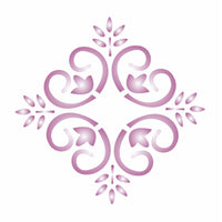Stencil OPA 10x10 0465 Medalhão Tulipa - Palácio da Arte